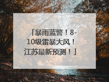 暴雨蓝警！8-10级雷暴大风！江苏最新预测！