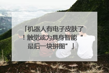 机器人有电子皮肤了！触觉或为具身智能“最后一块拼图”