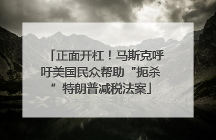 正面开杠！马斯克呼吁美国民众帮助“扼杀”特朗普减税法案