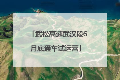 武松高速武汉段6月底通车试运营