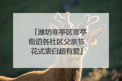 潍坊寒亭区寒亭街道各社区父亲节花式表白超有爱