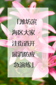 潍坊滨海区大家洼街道开展消防应急演练