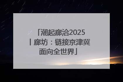 潮起廊洽2025丨廊坊：链接京津冀 面向全世界