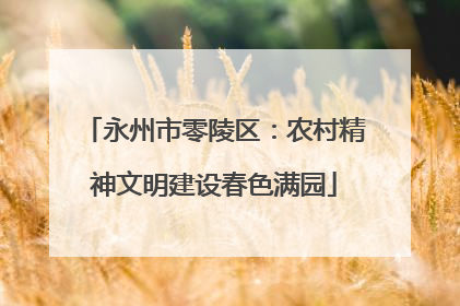 永州市零陵区：农村精神文明建设春色满园
