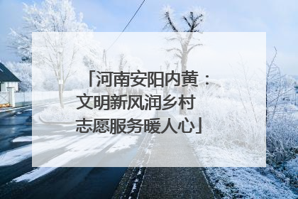 河南安阳内黄：文明新风润乡村 志愿服务暖人心
