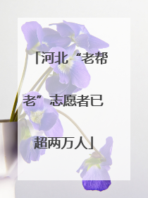 河北“老帮老”志愿者已超两万人