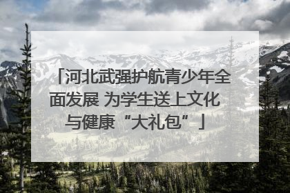 河北武强护航青少年全面发展 为学生送上文化与健康“大礼包”