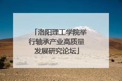 洛阳理工学院举行轴承产业高质量发展研究论坛
