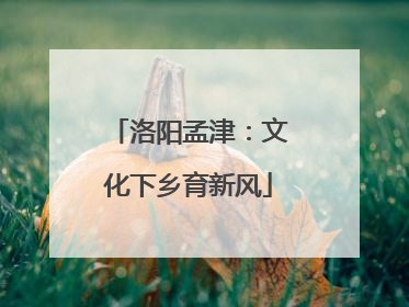 洛阳孟津：文化下乡育新风