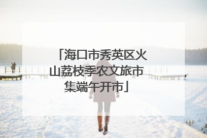 海口市秀英区火山荔枝季农文旅市集端午开市