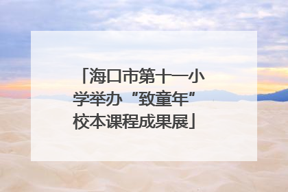 海口市第十一小学举办“致童年”校本课程成果展