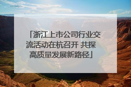 浙江上市公司行业交流活动在杭召开 共探高质量发展新路径