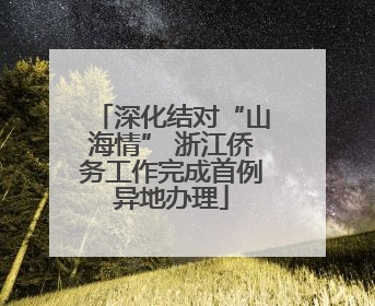深化结对“山海情” 浙江侨务工作完成首例异地办理