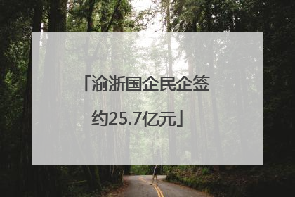 渝浙国企民企签约25.7亿元