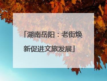 湖南岳阳：老街焕新促进文旅发展