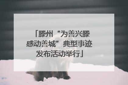 滕州“为善兴滕 感动善城”典型事迹发布活动举行