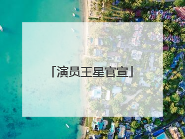演员王星官宣