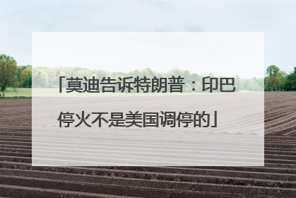 莫迪告诉特朗普：印巴停火不是美国调停的