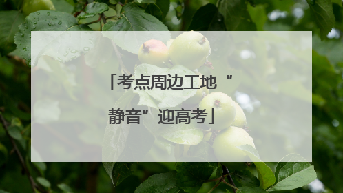 考点周边工地“静音”迎高考