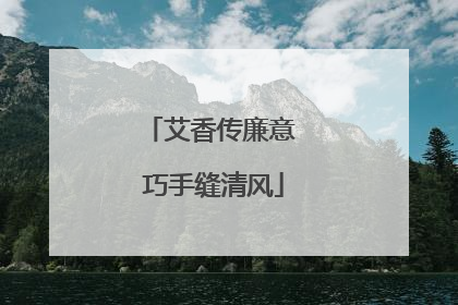艾香传廉意 巧手缝清风