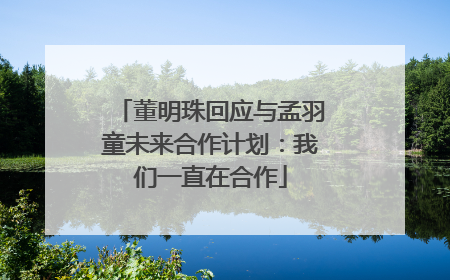董明珠回应与孟羽童未来合作计划：我们一直在合作