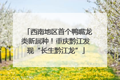 西南地区首个鸭嘴龙类新属种！重庆黔江发现“长生黔江龙”