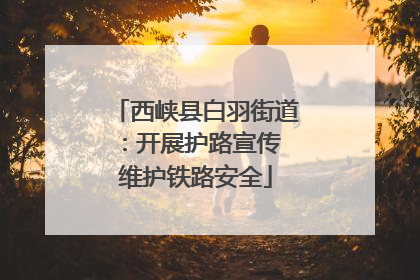 西峡县白羽街道：开展护路宣传 维护铁路安全