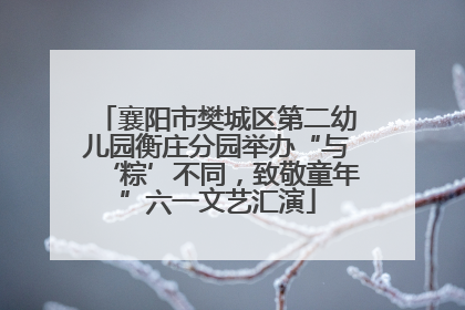 襄阳市樊城区第二幼儿园衡庄分园举办“与‘粽’不同，致敬童年”六一文艺汇演