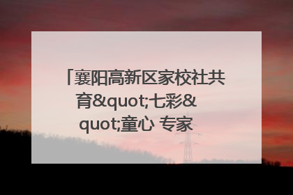 襄阳高新区家校社共育"七彩"童心 专家团支招智慧育儿