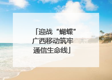 迎战“蝴蝶” 广西移动筑牢通信生命线