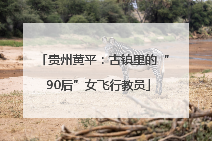 贵州黄平：古镇里的“90后”女飞行教员