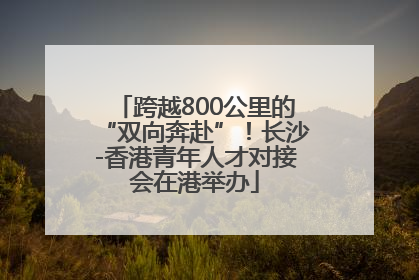 跨越800公里的“双向奔赴”！长沙-香港青年人才对接会在港举办