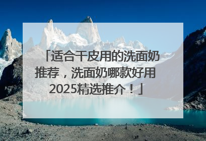 适合干皮用的洗面奶推荐，洗面奶哪款好用2025精选推介！