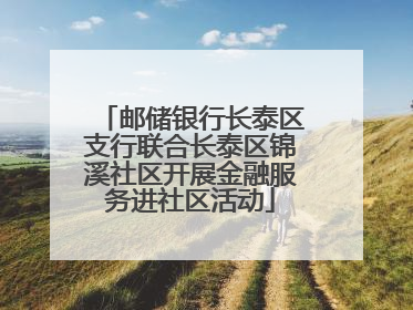 邮储银行长泰区支行联合长泰区锦溪社区开展金融服务进社区活动