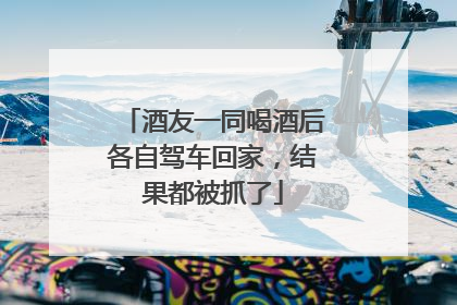 酒友一同喝酒后各自驾车回家，结果都被抓了