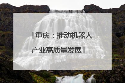 重庆：推动机器人产业高质量发展