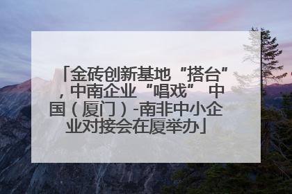 金砖创新基地“搭台”，中南企业“唱戏” 中国（厦门）-南非中小企业对接会在厦举办