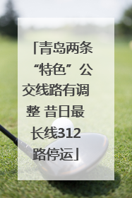 青岛两条“特色”公交线路有调整 昔日最长线312路停运