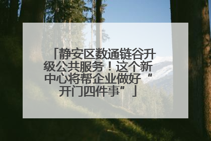 静安区数通链谷升级公共服务！这个新中心将帮企业做好“开门四件事”