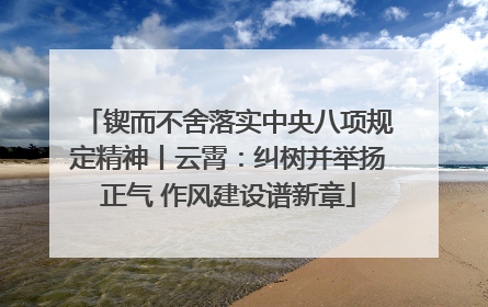 锲而不舍落实中央八项规定精神丨云霄：纠树并举扬正气 作风建设谱新章