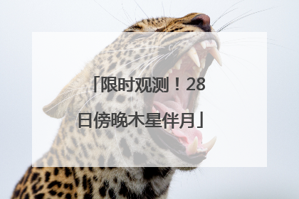限时观测！28日傍晚木星伴月