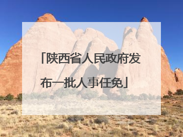 陕西省人民政府发布一批人事任免