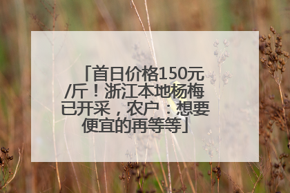 首日价格150元/斤！浙江本地杨梅已开采，农户：想要便宜的再等等