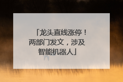 龙头直线涨停！两部门发文，涉及智能机器人