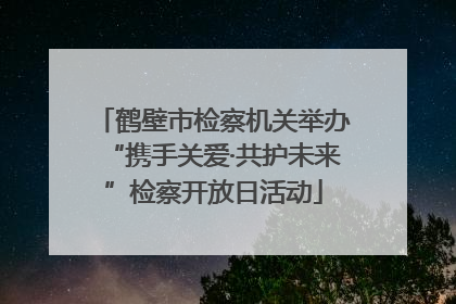 鹤壁市检察机关举办“携手关爱·共护未来”检察开放日活动