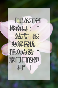 黑龙江省桦南县：“一站式”服务解民忧 群众点赞“家门口的便利”