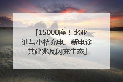 15000座！比亚迪与小桔充电、新电途共建兆瓦闪充生态