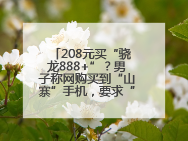 208元买“骁龙888+”？男子称网购买到“山寨”手机，要求“退一赔三”遭拒