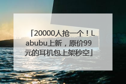 20000人抢一个！Labubu上新，原价99元的耳机包上架秒空