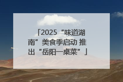 2025“味道湖南”美食季启动 推出“岳阳一桌菜”